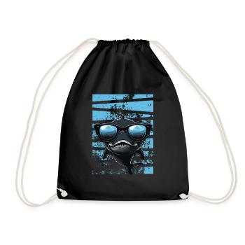 Cool Shark - Turnbeutel - Schwarz - Vorne