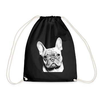 Chiens bouledogue chien propriétaire de chien propriétaire de chien propriétaire de chien - Sac de sport léger - noir - Devant