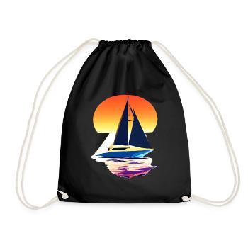 Sailing Sailing Sailboat Sailing Ship Sailors - Drawstring Bag - black - Front