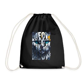 Meow Meow Meow Cat Design - Sac de sport léger - noir - Devant