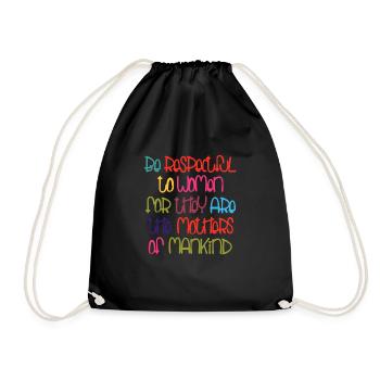 Be Respectful - Drawstring Bag - black - Front