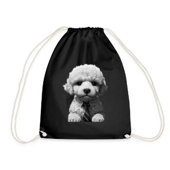 Caniche Dog Propriétaire Caniche Chiot Chien Amour Chien Chiot - Sac de sport léger - noir - Devant