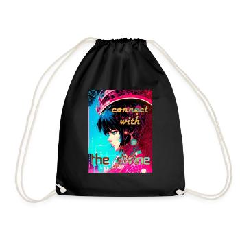 Connect With The Divine - Drawstring Bag - black - Front