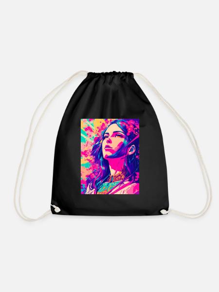 Dream In Colors - Drawstring Bag - black