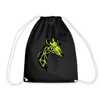 giraffe - Drawstring Bag - black - Front