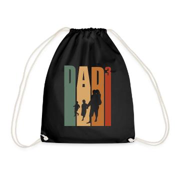 Vater Dad Geschenkidee Schwanger Papa - Turnbeutel - Schwarz - Vorne