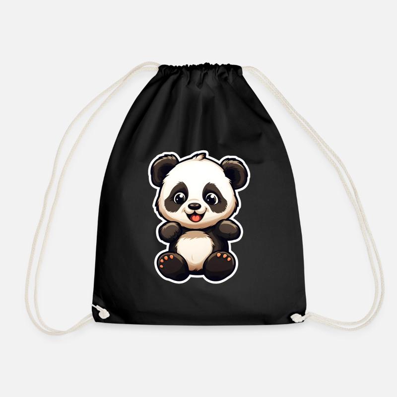 être un panda - Sac de sport léger - noir