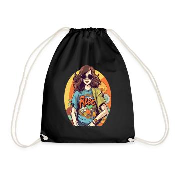 Helen Hippie - Turnbeutel - Schwarz - Vorne