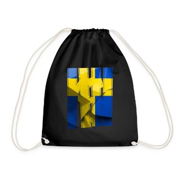 Schweden Schweden Flagge national norden skandinavia - Turnbeutel - Schwarz - Vorne