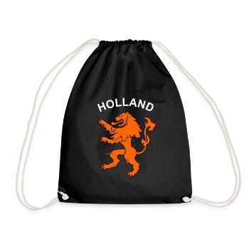 Holland lion - Drawstring Bag - black - Front