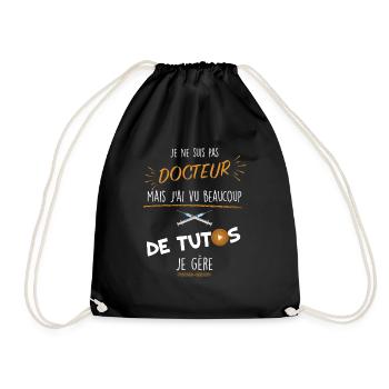 Je Ne Suis Pas Docteur - Sac de sport léger - noir - Devant
