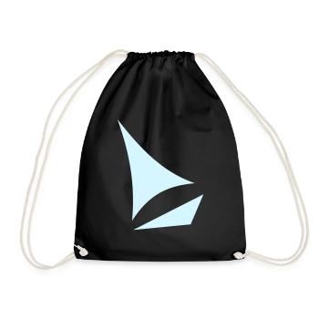 voilier stylisé - Sac de sport léger - noir - Devant