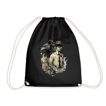 Hervé werewolf - Drawstring Bag - black - Front