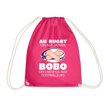 Cadeau humour pour joueur de rugby - Sac de sport léger - fuchsia - Devant