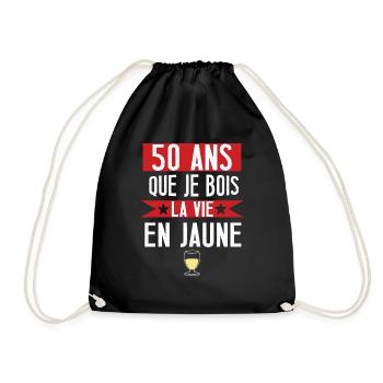 50 ans cadeau anniversaire homme humour beauf - Sac de sport léger - noir - Devant