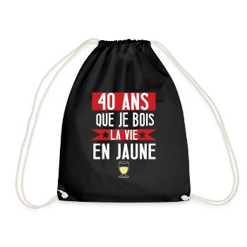 40 ans cadeau anniversaire homme humour beauf - Sac de sport léger - noir - Devant