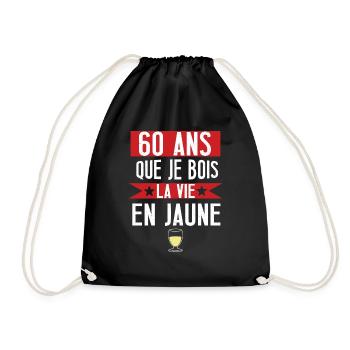 60 ans cadeau anniversaire homme humour beauf - Sac de sport léger - noir - Devant