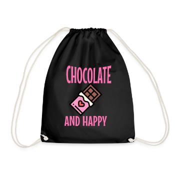 Chocolat et bonheur : un mariage parfait - Sac de sport léger - noir - Devant