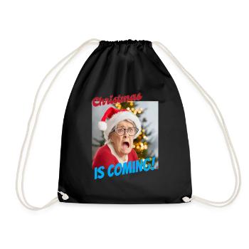 Christmas Oma - Turnbeutel - Schwarz - Vorne