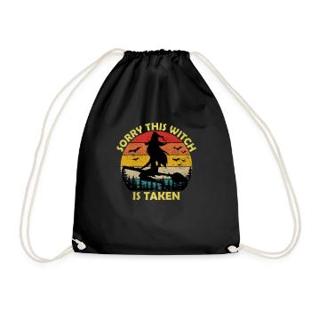 Sorry This Witch Is Taken - Drawstring Bag - black - Front