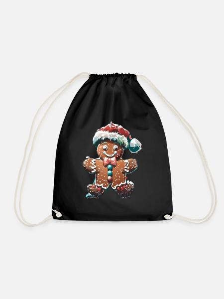 Lebkuchen Männchen - Turnbeutel - Schwarz