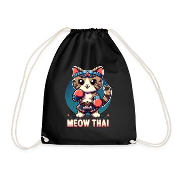 Arts martiaux mixtes Miaou Thaï Muay Thai Cat - Sac de sport léger - noir - Devant