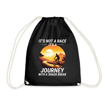 Sunset Trail Ride Bike Rider Off-road Cycling - Drawstring Bag - black - Front