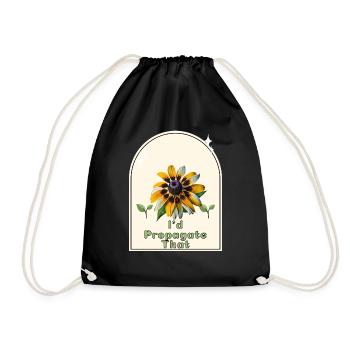 "I'd Propagate That" - Gardener's Humor Indoor - Drawstring Bag - black - Front