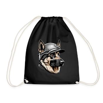 German shepherd - Drawstring Bag - black - Front