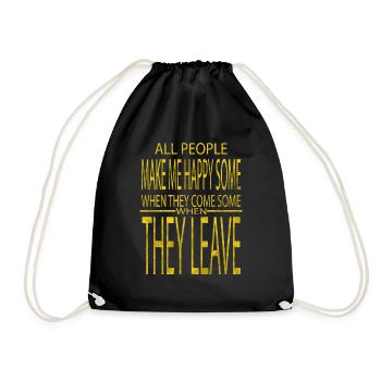 Blagues Fête de Famille Antireligion Tshirts Citation - Sac de sport léger - noir - Devant