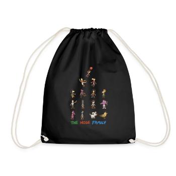 All in one with outline - Drawstring Bag - black - Front