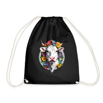 VACHE FLEURIE - Sac de sport léger - noir - Devant
