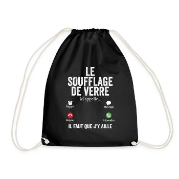 Glassblowing Calls Me Humor Blower - Drawstring Bag - black - Front