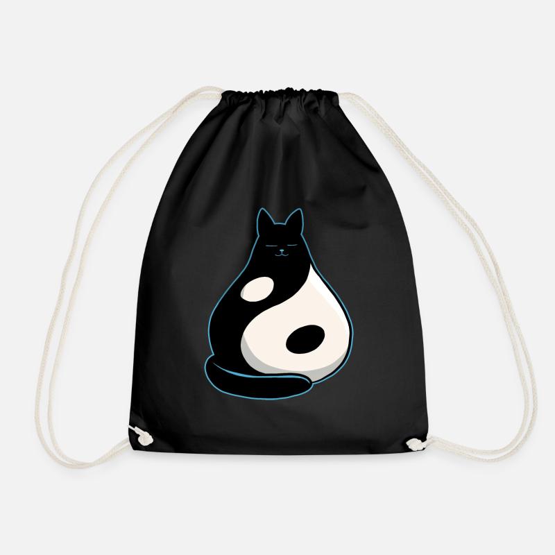 Chat YinYang - Sac de sport léger - noir