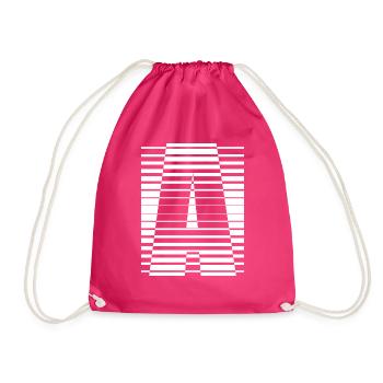 LETTER A - Drawstring Bag - fuchsia - Front