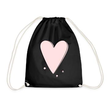 Gamme de cœurs modernes - Sac de sport léger - noir - Devant