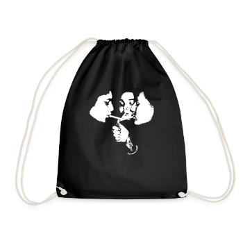 Three Special Friends - Drawstring Bag - black - Front