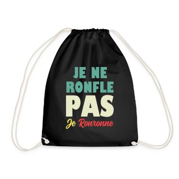 Je Ne Ronfle Pas Je Ronronne - Sac de sport léger - noir - Devant