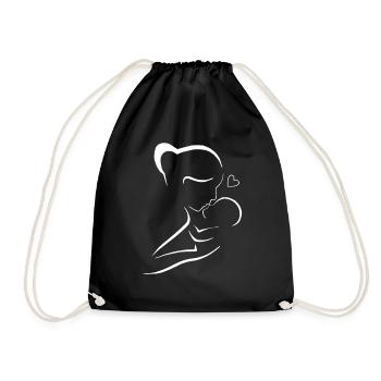 maman t’aime maman Fleurs Femmes Saint Valentin - Sac de sport léger - noir - Devant