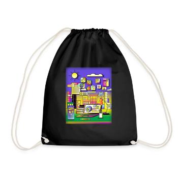 Icones ordinateur Internet - Sac de sport léger - noir - Devant