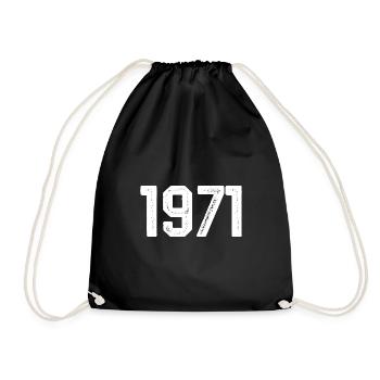 1971 Vintage Né Millésime 1971 Anniversaire 1971 - Sac de sport léger - noir - Devant