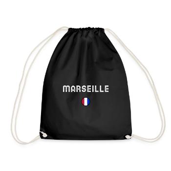Marseille - Drawstring Bag - black - Front