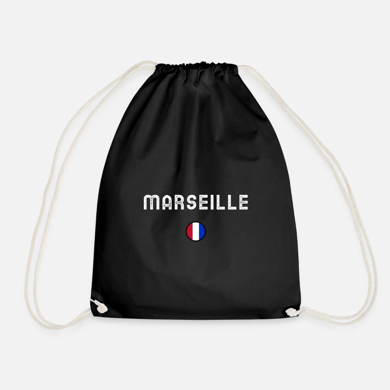 Marseille - Drawstring Bag - black