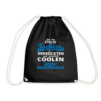 GESCHENK GEBURTSTAG STOLZE TOCHTER VON Segler - Turnbeutel - Schwarz - Vorne