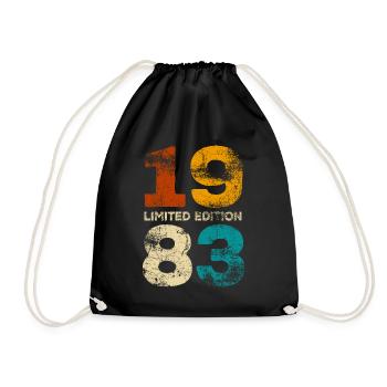 Limited Edition 1983 Geburtstag Geschenk - Turnbeutel - Schwarz - Vorne