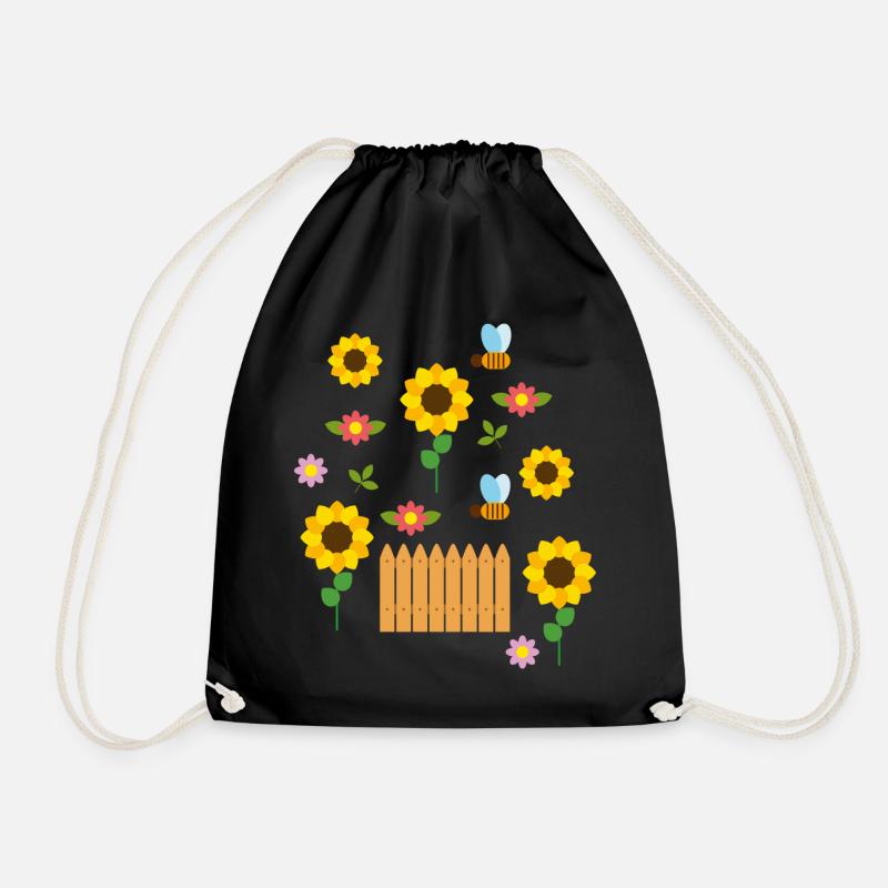 summer - Drawstring Bag - black