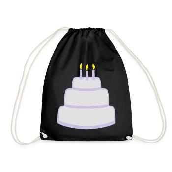 Birthday cake - Sac de sport léger - noir - Devant