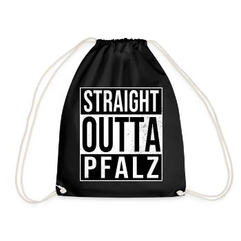 Straight Outta Palatinate Palz Wine Festival Shirt - Drawstring Bag - black - Front
