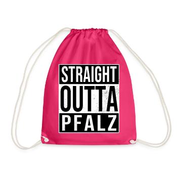 Straight Outta Pfalz Palz Weinfest Shirt - Turnbeutel - Fuchsia - Vorne