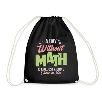 mathématiques - Sac de sport léger - noir - Devant